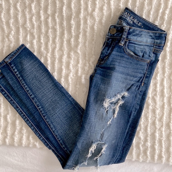 ✨ HOST PICK✨ AE Ne(x)t Level Ripped Low Rise Jegging | Size 00 - Picture 5 of 9